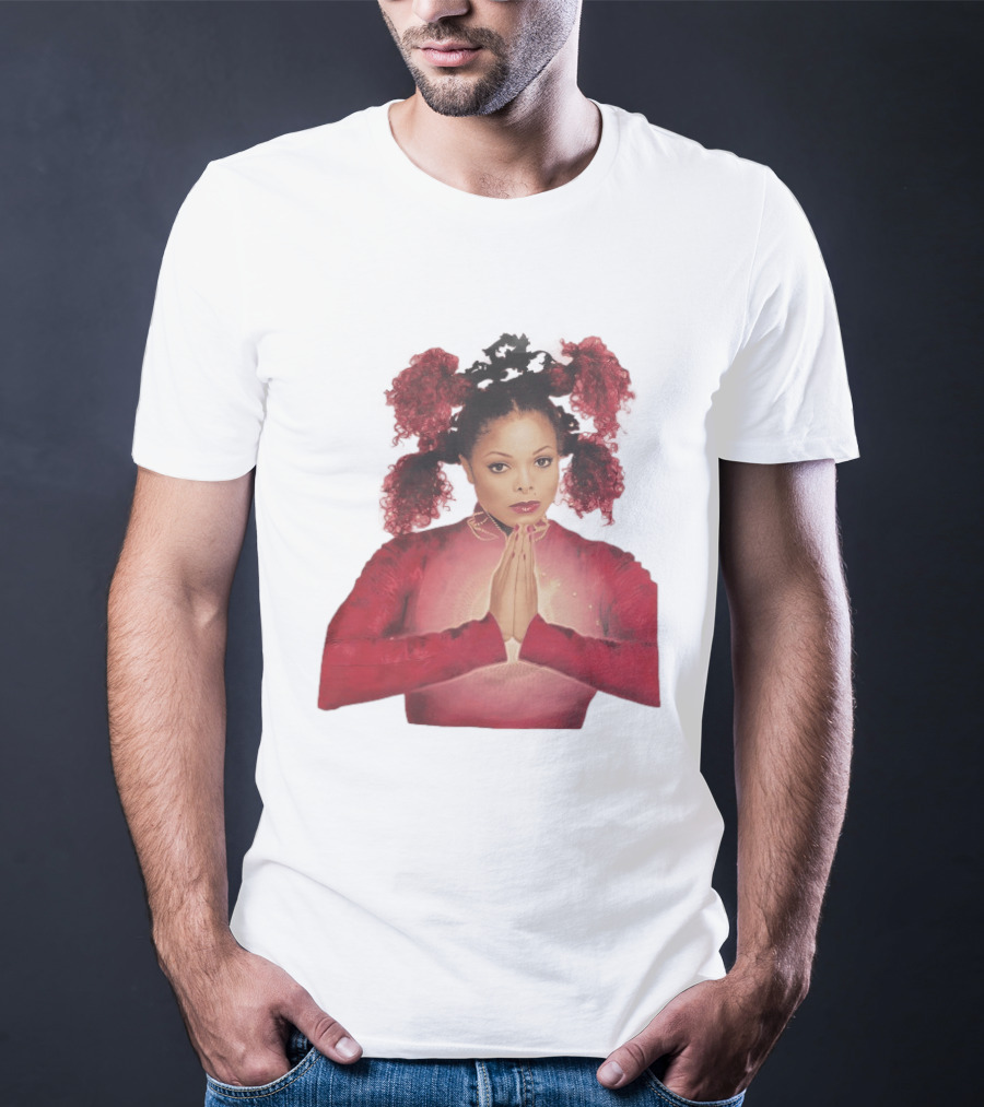 1999 Janet Jackson Velvet Rope Tour Red Outfit Praying Hands T-Shirt