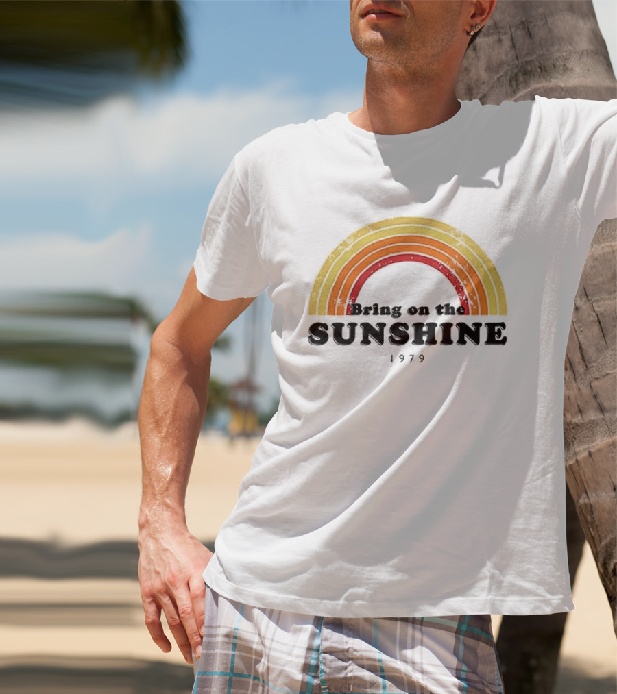 Bring On The Sunshine 1979 Retro Rainbow Ringer T-Shirt