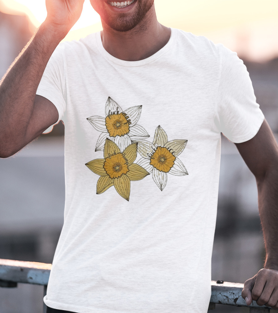 Fuck MAGA Trump ICE Yellow Daffodil Trio T-Shirt