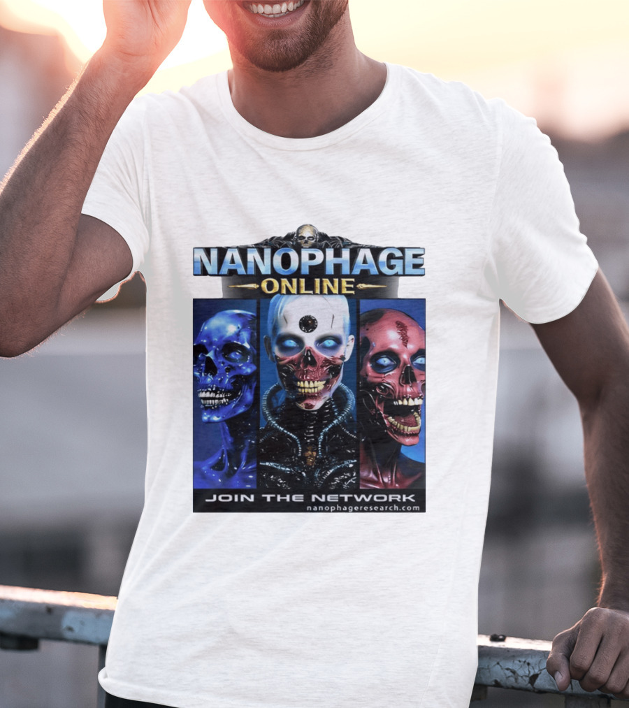 Nanophage Online Join The Network Nanophageresearch.com T-Shirt