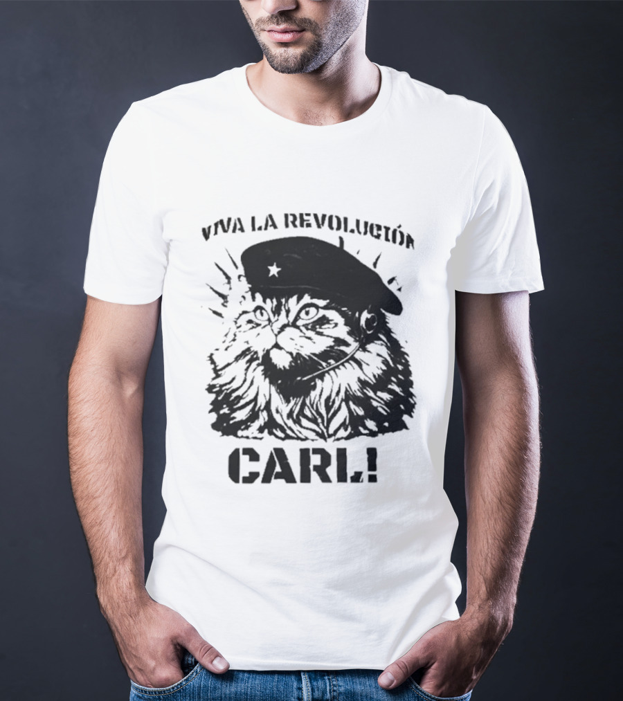 Viva La Revolucion Carl Cat With Beret T-Shirt