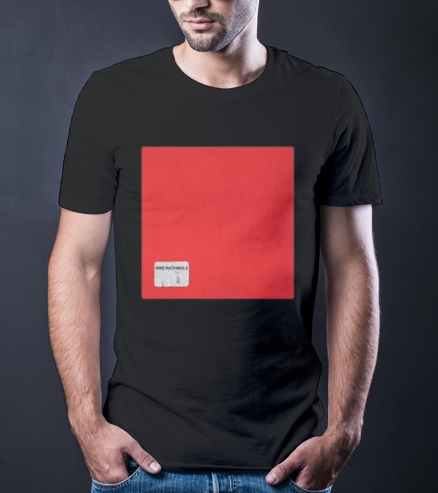Nine Inch Nails Coachella 2026 Festival Indio California April 11 And 18 2026 Red Square Album Cover T-Shirt