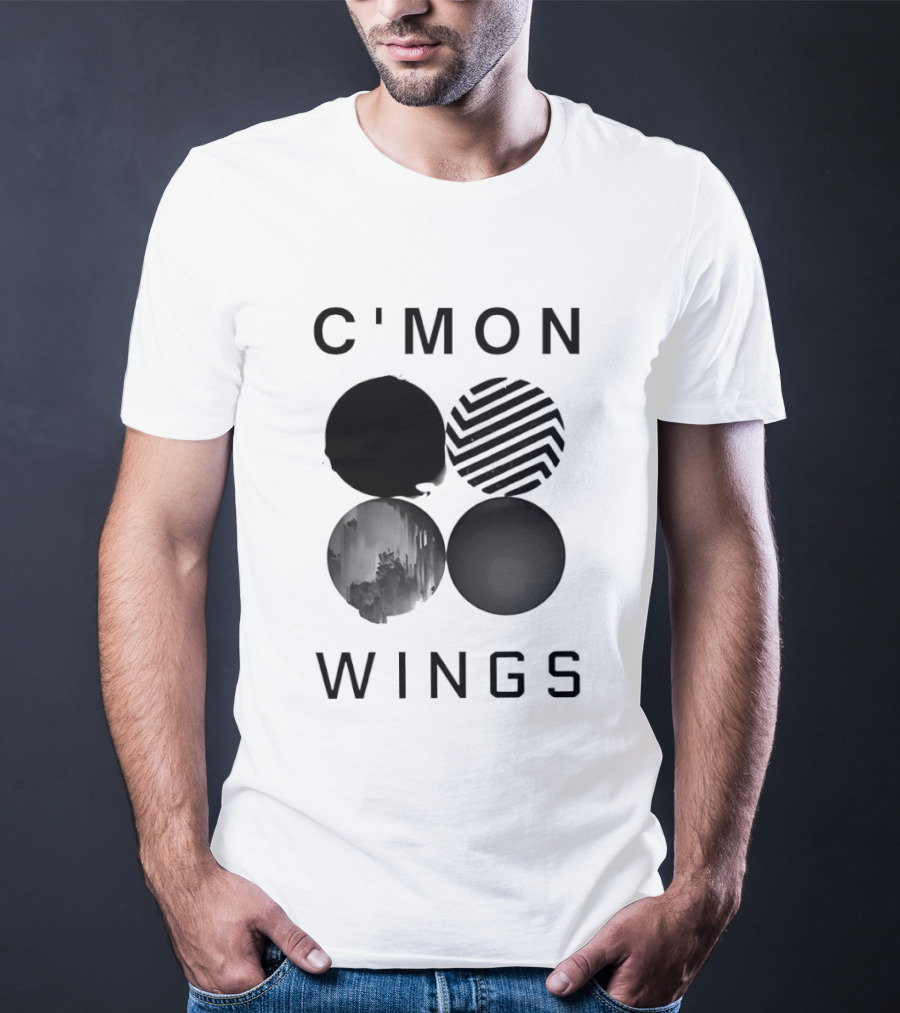 C'Mon Wings Four Circles Abstract T-Shirt