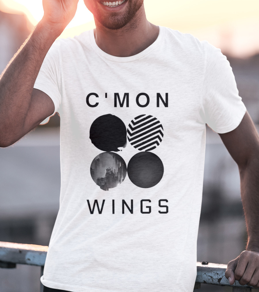 C'Mon Wings Four Circles Abstract T-Shirt