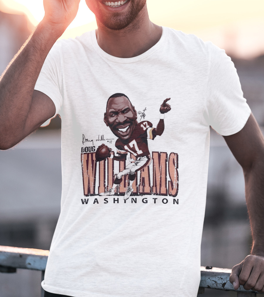 Doug Williams Washington Commanders Football Cartoon Caricature T-Shirt