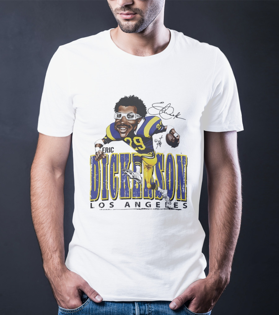 Eric Dickerson Los Angeles Rams Cartoon Running Back T-Shirt