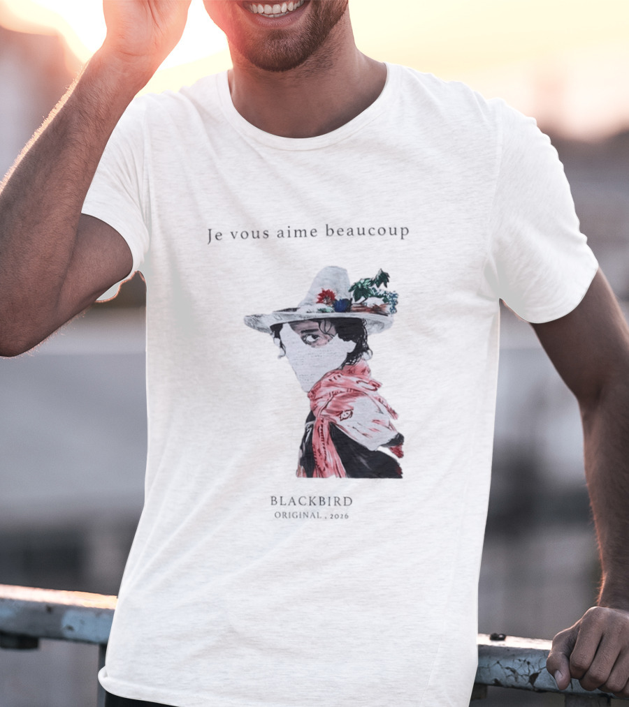 Je Vous Aime Beaucoup Blackbird Original 2026 Hat Mask Flower Scarf T-Shirt