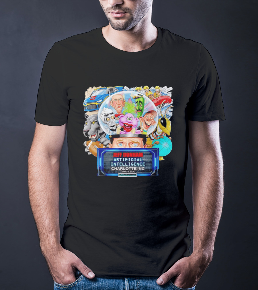 Jeff Dunham Artificial Intelligence Tour Charlotte NC April 9 2026 Characters And Scenes T-Shirt