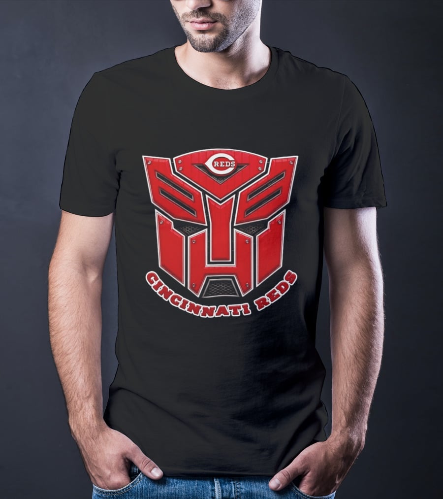 Cincinnati Reds Logo Transformers Symbol Collaboration T-Shirt