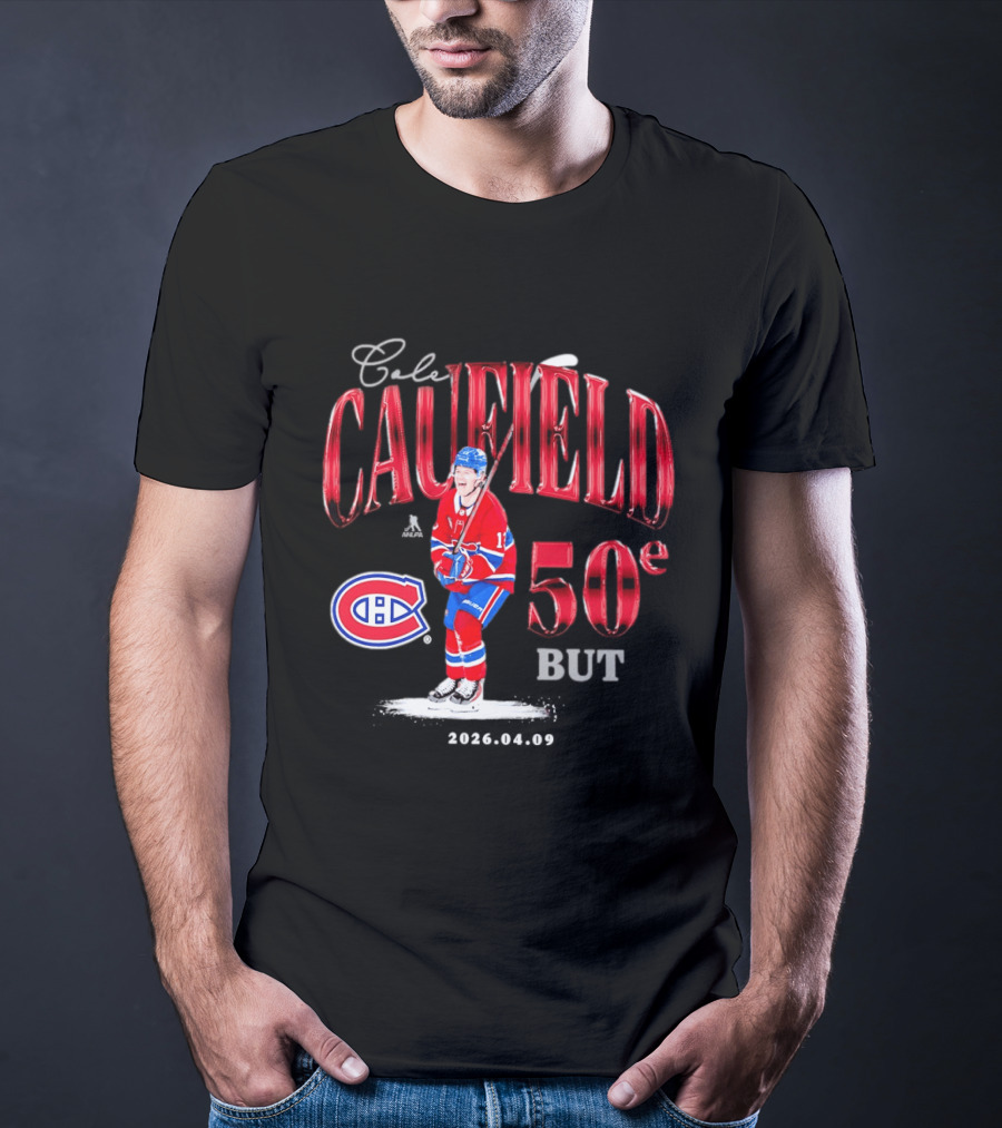 Cole Caufield 50ème But Montreal Canadiens Hockey T-Shirt