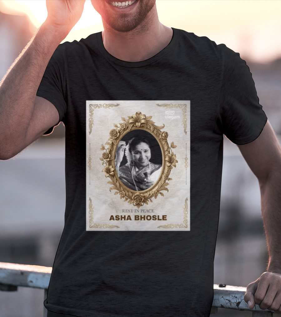 Rest In Peace Asha Bhosle Memorial Tribute Astro Ulagam T-Shirt