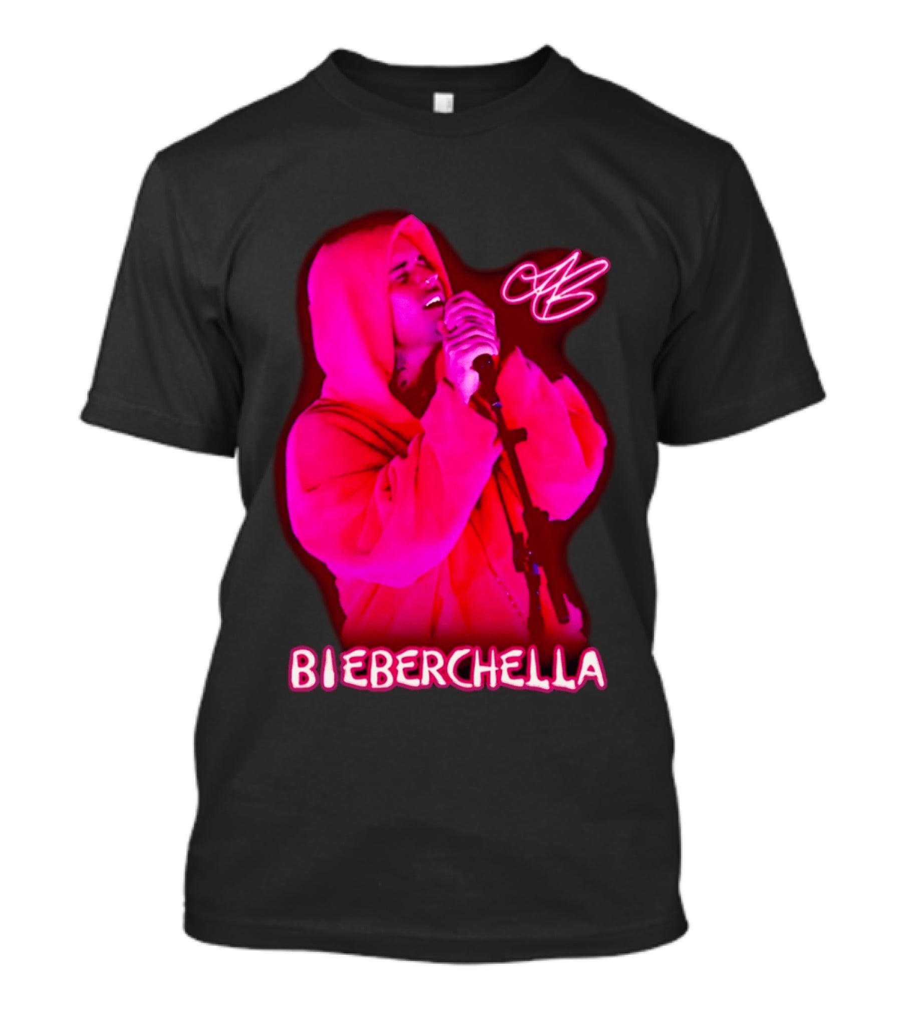 Bieberchella Mic Performance With JB Signature T-Shirt