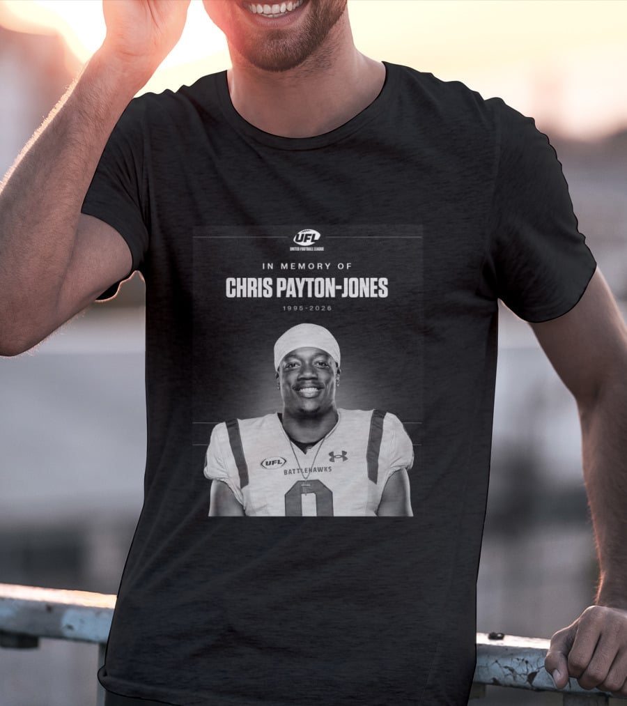 United Football League Battlehawks In Memory Of Chris Payton Jones 1995 2026 T-Shirt