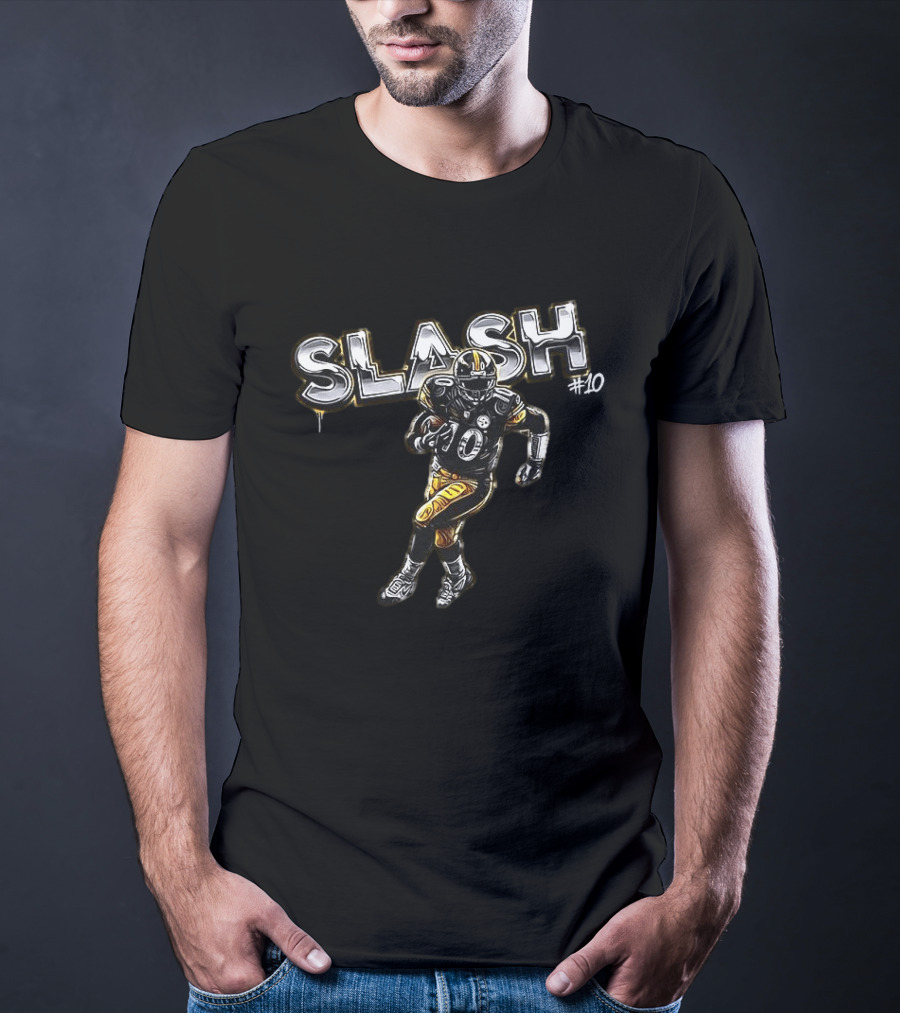 Roman Wilson Pittsburgh Steelers Slash Graffiti Football Player T-Shirt
