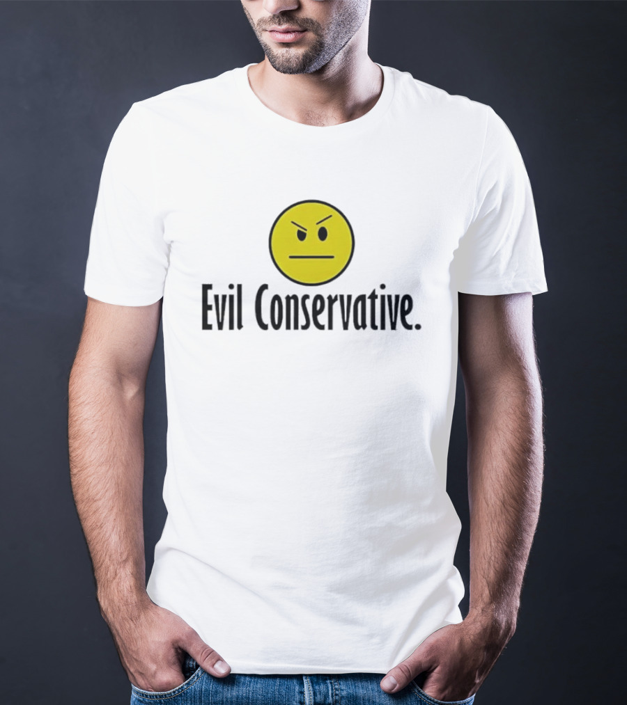 Evil Conservative Smiley Face With Angry Expression T-Shirt