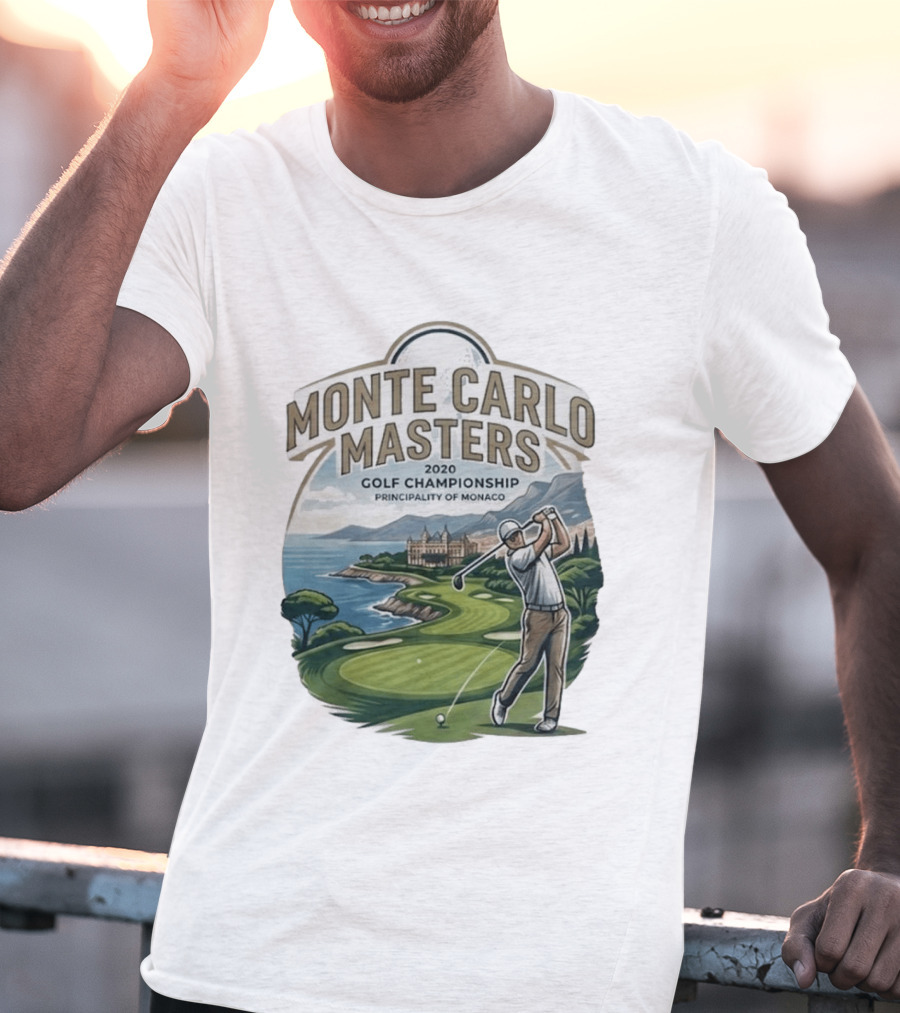 Monte Carlo Masters 2020 Golf Championship Principality Of Monaco T-Shirt