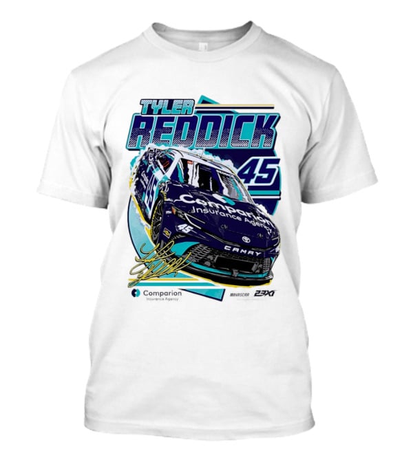 Tyler Reddick 45 Companion Insurance Agent 23XI Racing Toyota Camry T-Shirt