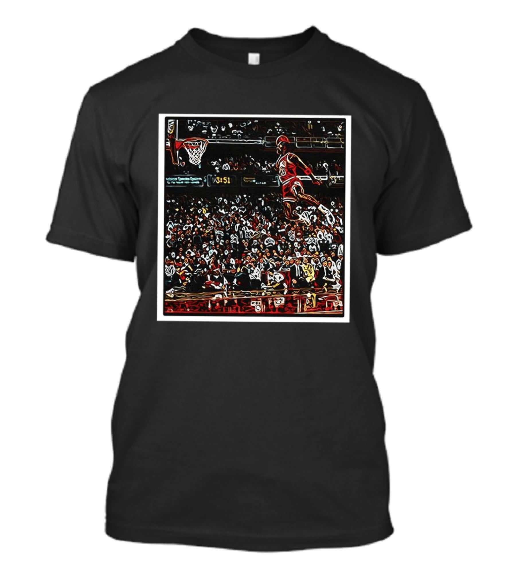 Michael Chicago Bulls Soaring GOAT Dunk NBA Legend T-Shirt