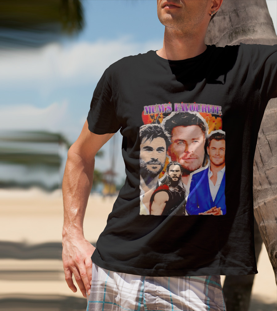 Mum's Favourite Chris Hemsworth Collage T-Shirt