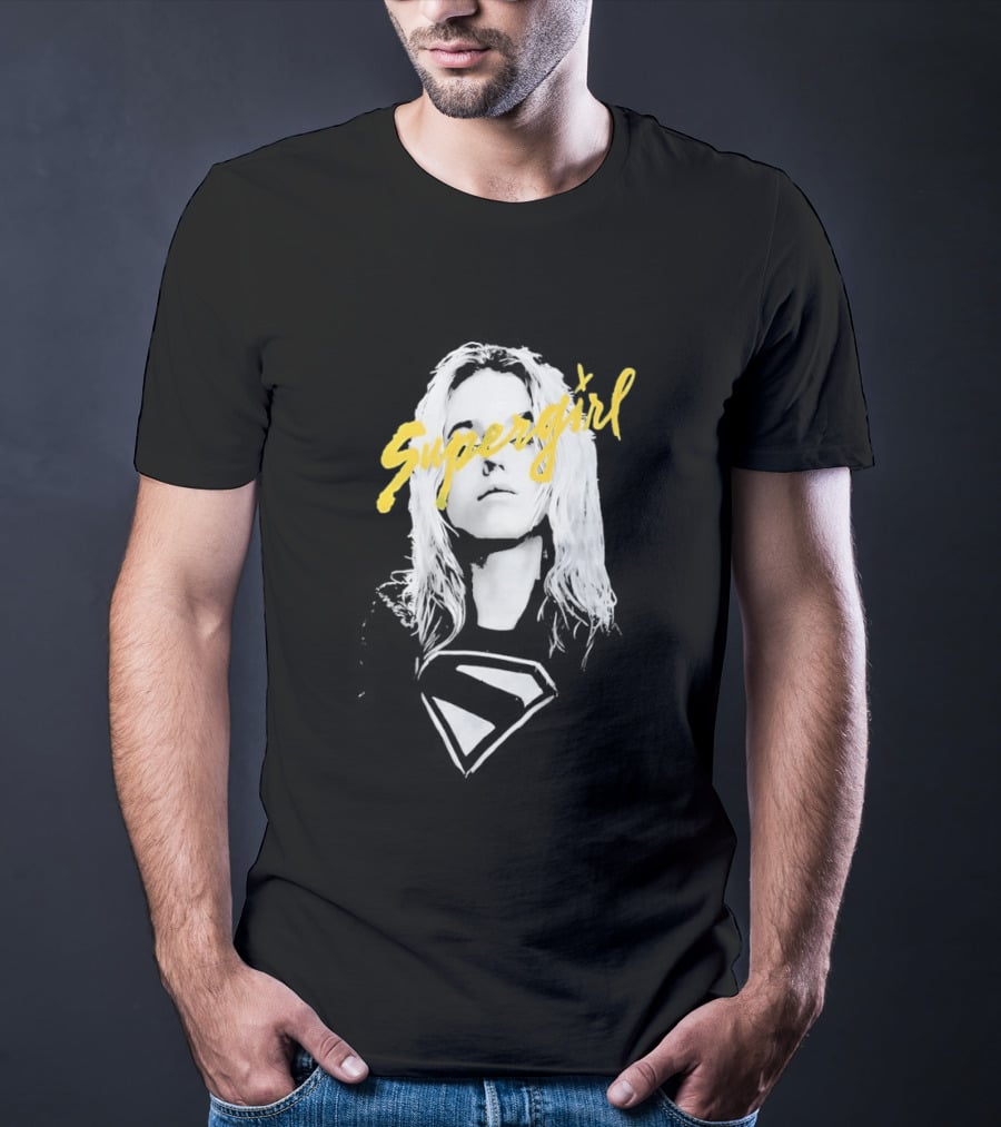 Supergirl Yellow Script With Classic DC Comics T-Shirt