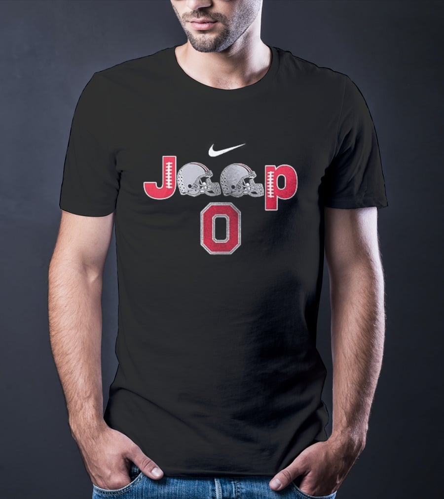 Ohio State Buckeyes Jeep Football Helmets Nike O T-Shirt