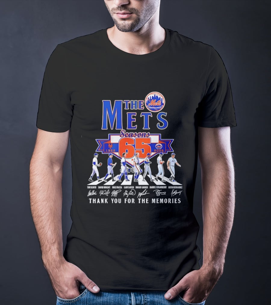 The Mets 65 Seasons 1962 2026 Thank You For The Memories T-Shirt