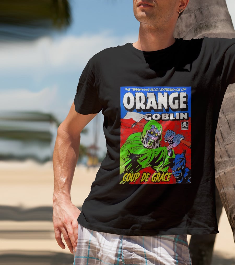 The Terrifying Rock Experience Of Orange Goblin Coup De Grace Monster Battle T-Shirt