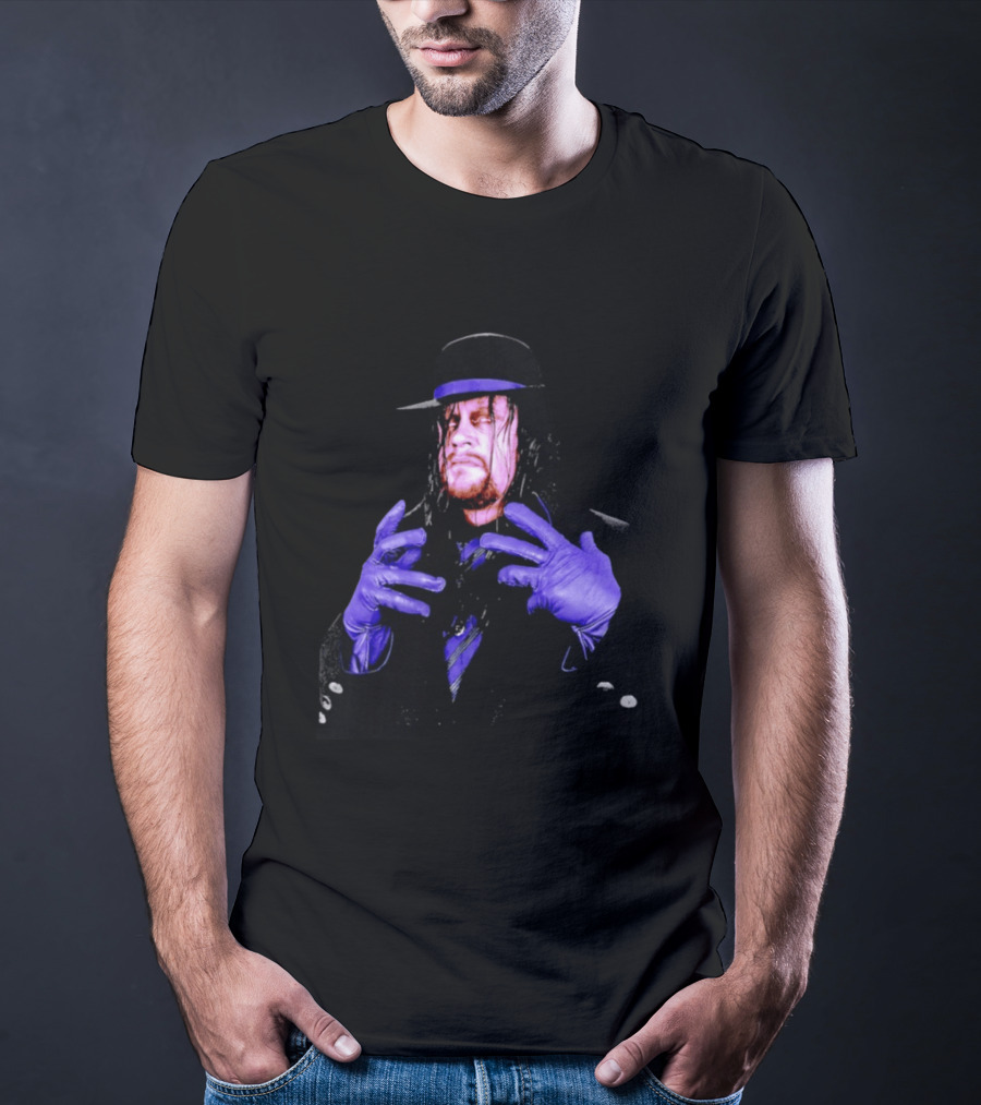 WrestleMania 42 The Undertaker Purple Gloves Iconic Wrestling Legend T-Shirt