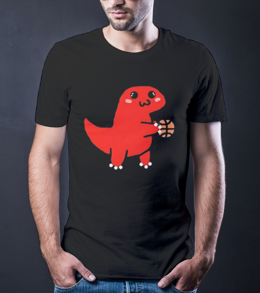 Kawaii Kawaii Toronto Raptors Cute Red Dinosaur Basketball T-Shirt