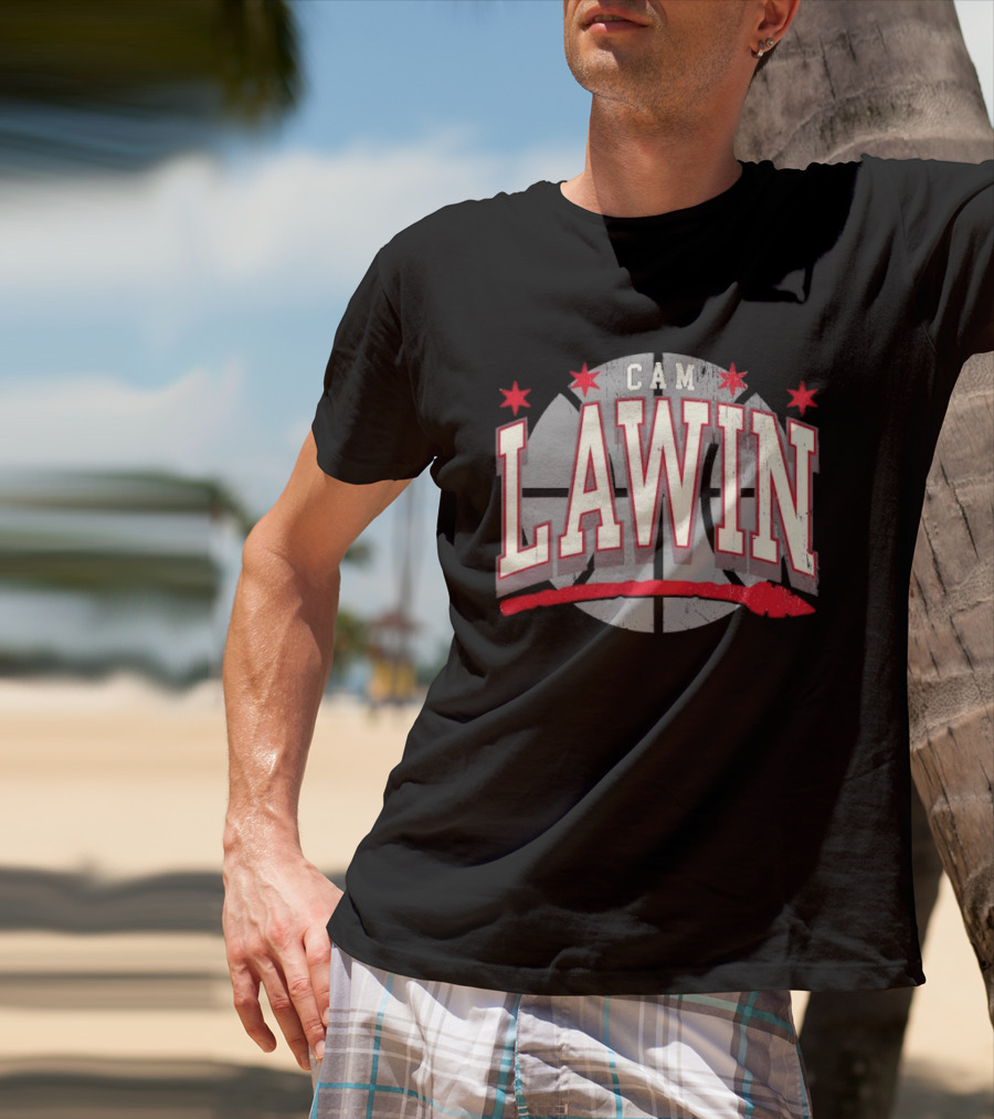 Cam Lawin Basketball Stars Red And White T-Shirt