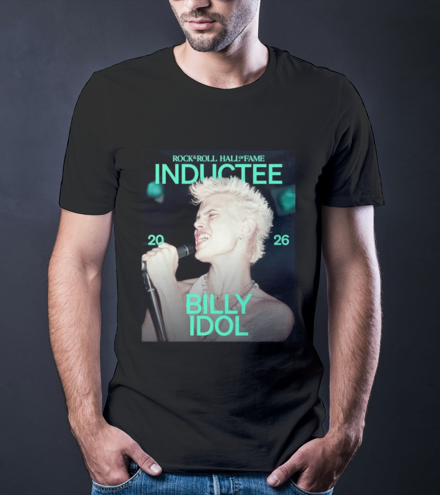 Billy Idol Rock & Roll Hall Of Fame Inductee 2026 T-Shirt