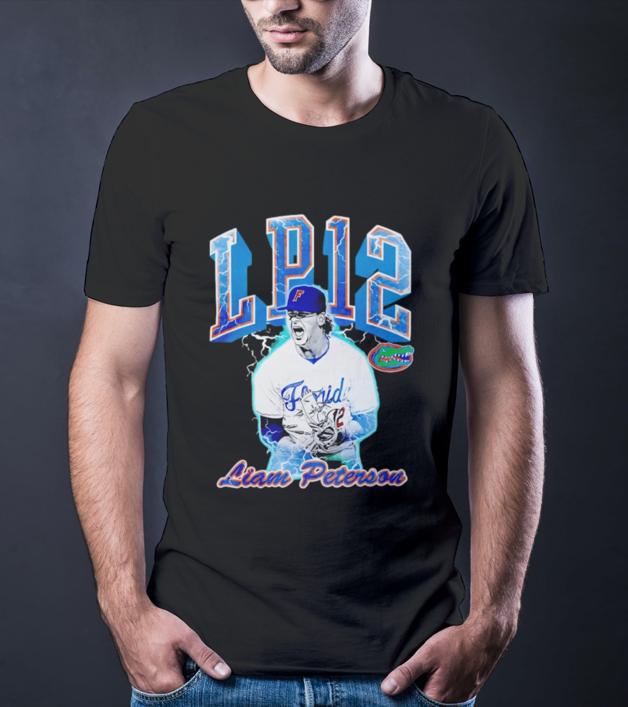 Liam Peterson LP12 Florida Gators Baseball Player T-Shirt