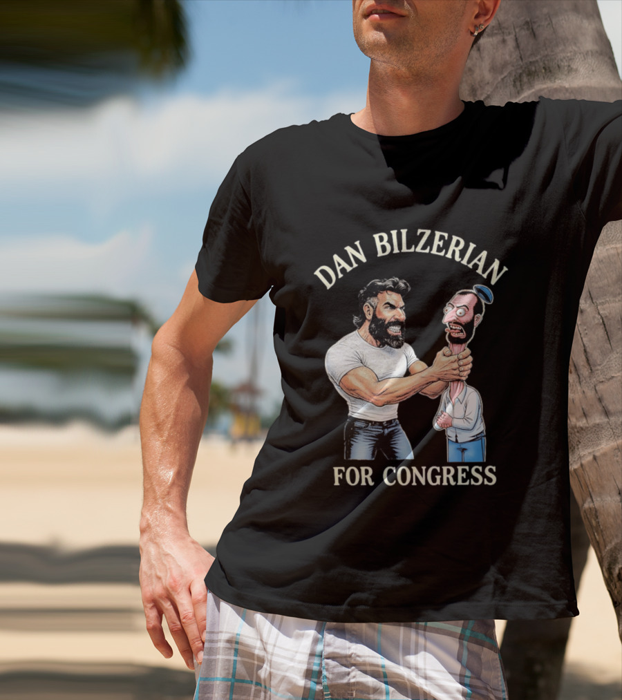 Dan Bilzerian For Congress Funny Caricature T-Shirt
