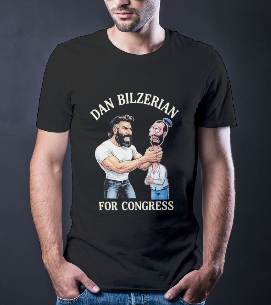Dan Bilzerian For Congress Funny Caricature T-Shirt