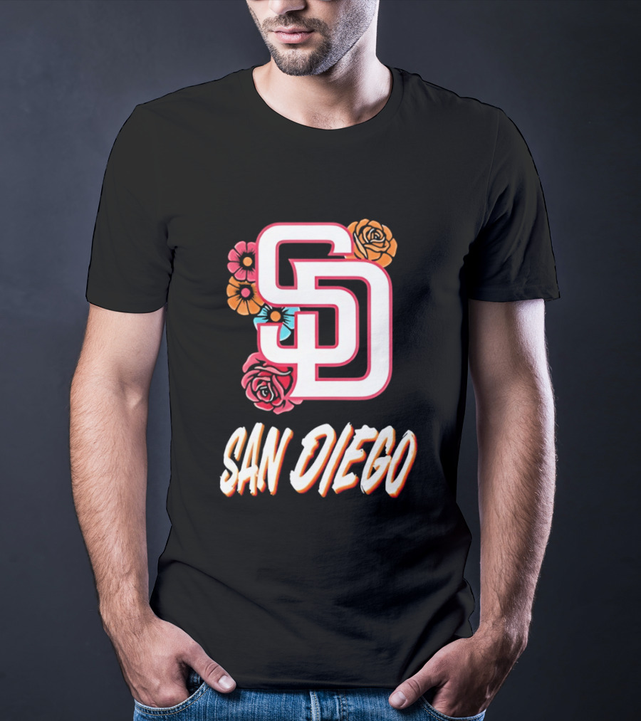 San Diego Padres 2026 Rose Floral SD T-Shirt