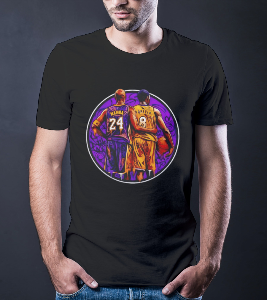 Mamba Forever Kobe Bryant 24 8 Los Angeles Lakers Graffiti T-Shirt