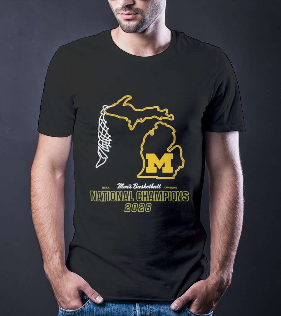 Michigan Wolverines National Champions 2026 MBB NET T-Shirt