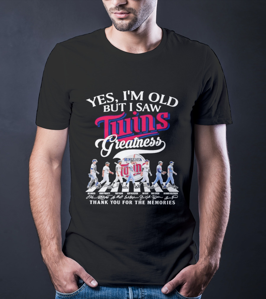 Minnesota Twins Greatness Signatures Thank You For The Memories T-Shirt