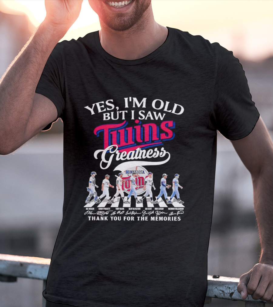 Minnesota Twins Greatness Signatures Thank You For The Memories T-Shirt