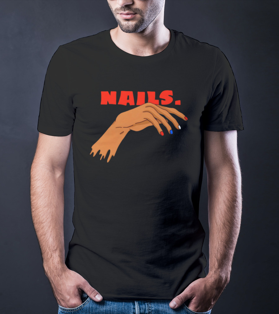 Nails Red Blue White OKC Thunder T-Shirt
