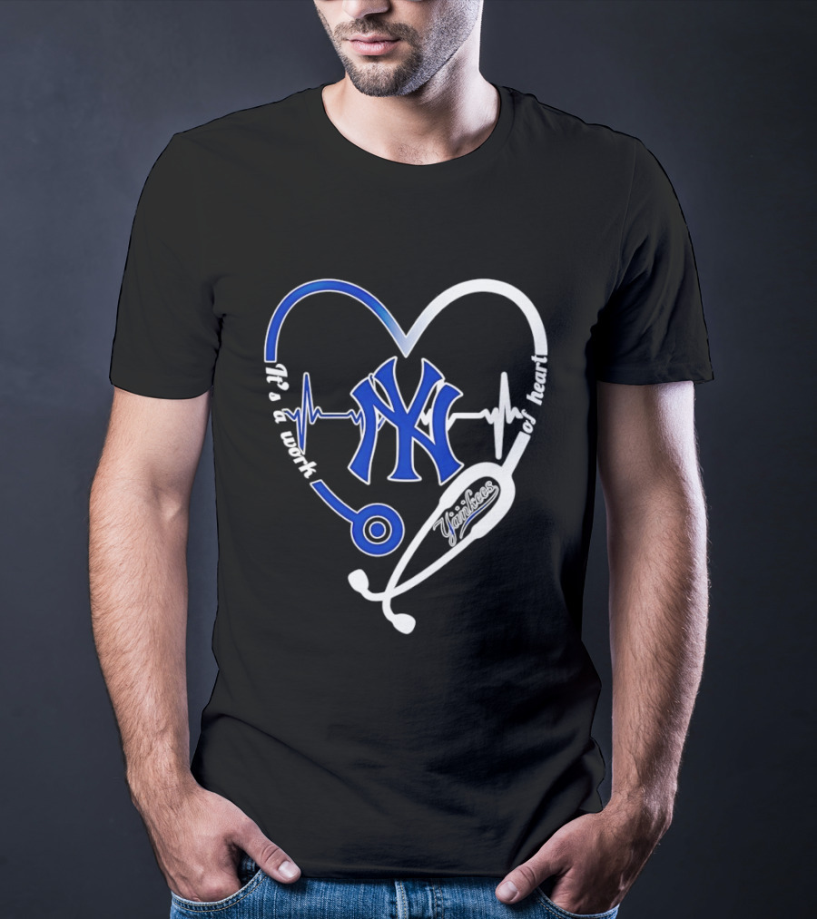 New York Yankees Heartbeat Stethoscope MLB Fan T-Shirt