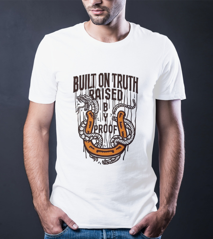 Built On Truth Raised By Proof Snake Wrapped Around Horseshoe T-Shirt