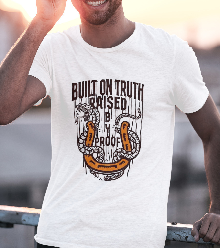 Built On Truth Raised By Proof Snake Wrapped Around Horseshoe T-Shirt