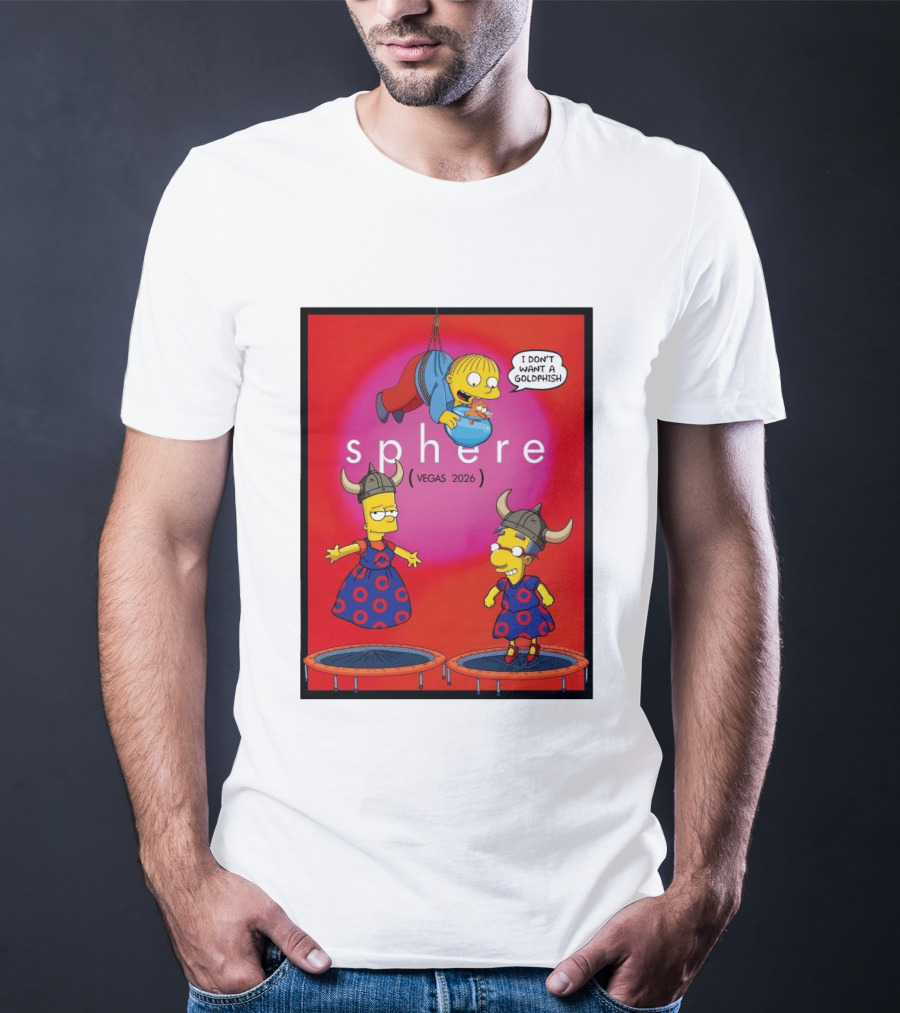 Phish X Simpsons Sphere Vegas 2026 Tour Goldfish Boogie New Springfield T-Shirt