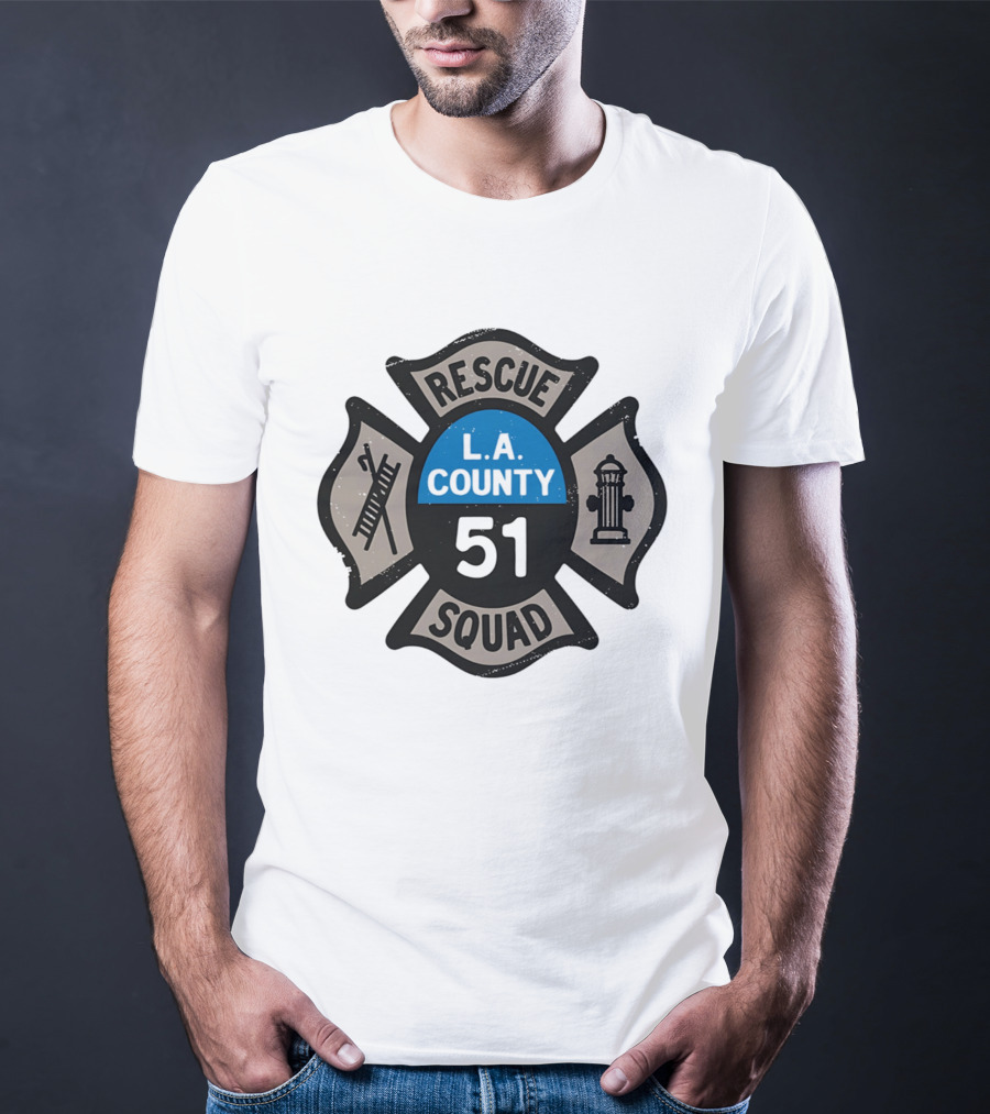 L.A. County Rescue Squad 51 Firefighter T-Shirt
