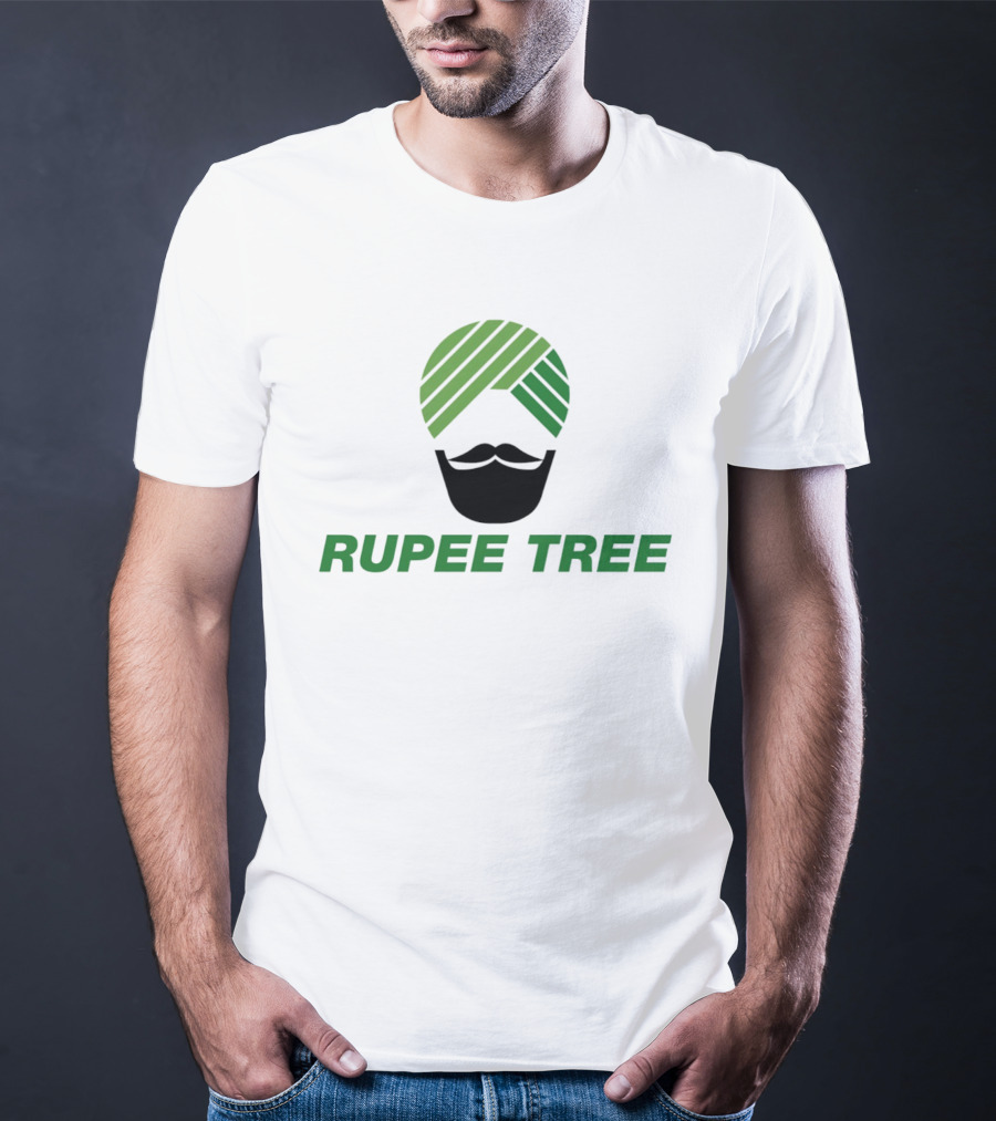 Rupee Tree Turban Beard Icon Indian T-Shirt