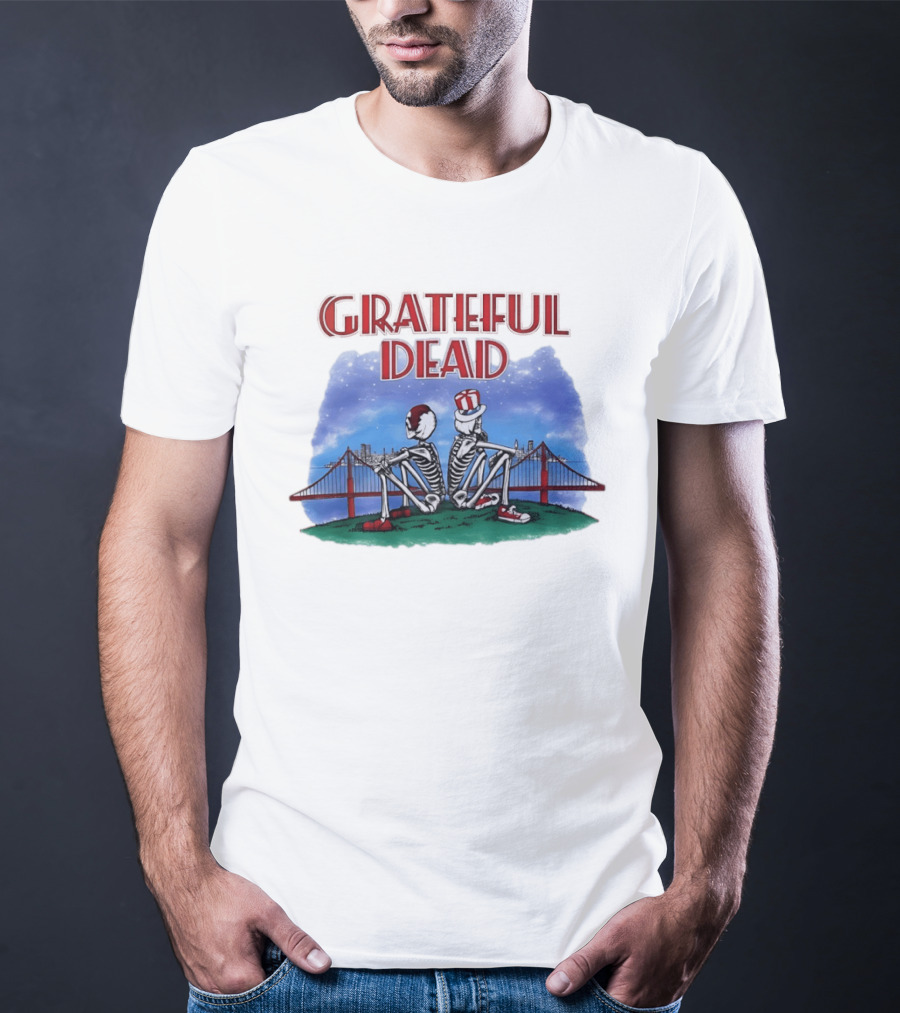 Grateful Dead Skeleton Bridge Scene T-Shirt