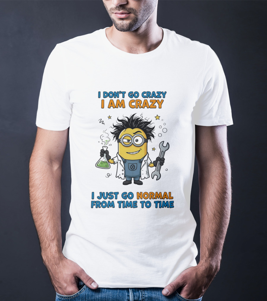 I Don't Go Crazy I Am Crazy Minion I Just Go Normal From Time To Time T-Shirt