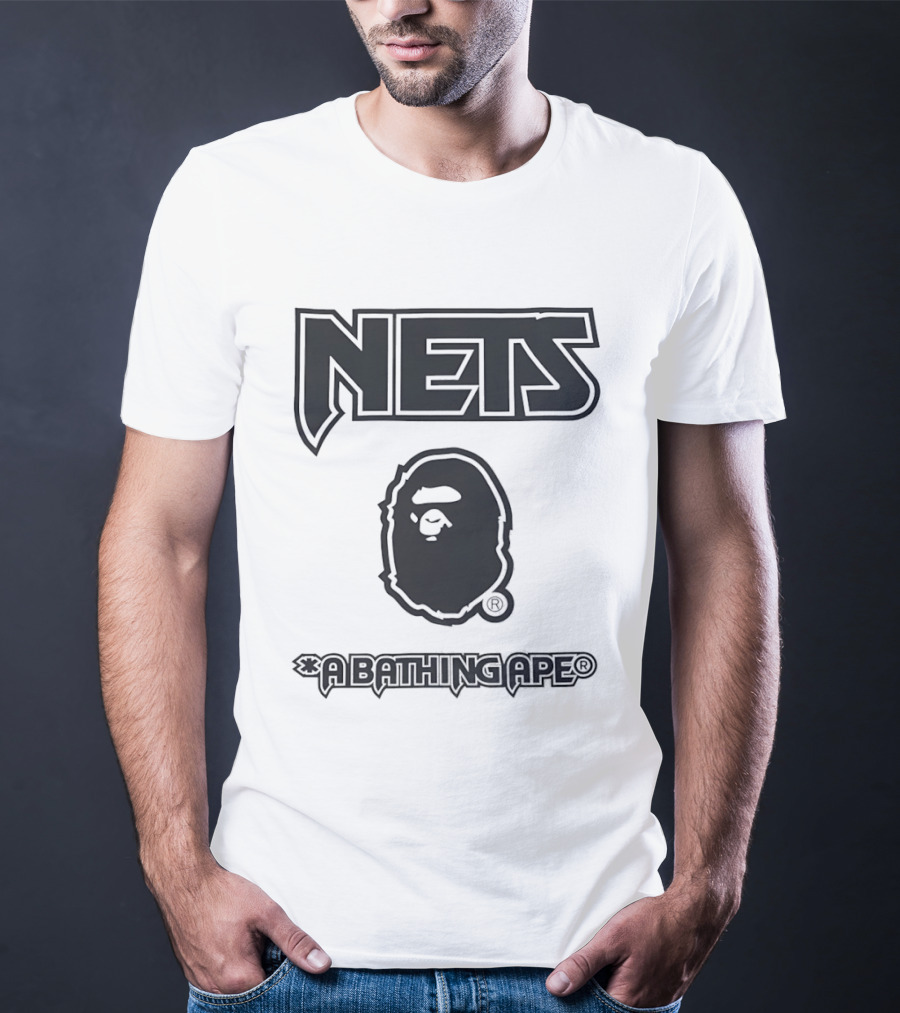 New Jersey Nets NBA A Bathing Ape Collaboration T-Shirt
