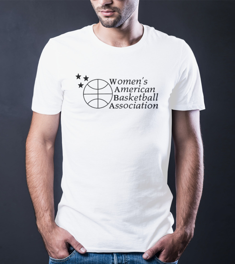 Women's American Basketball Association Stars And Basketball T-Shirt